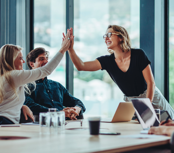 Employés heureux